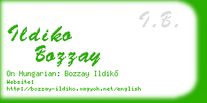 ildiko bozzay business card